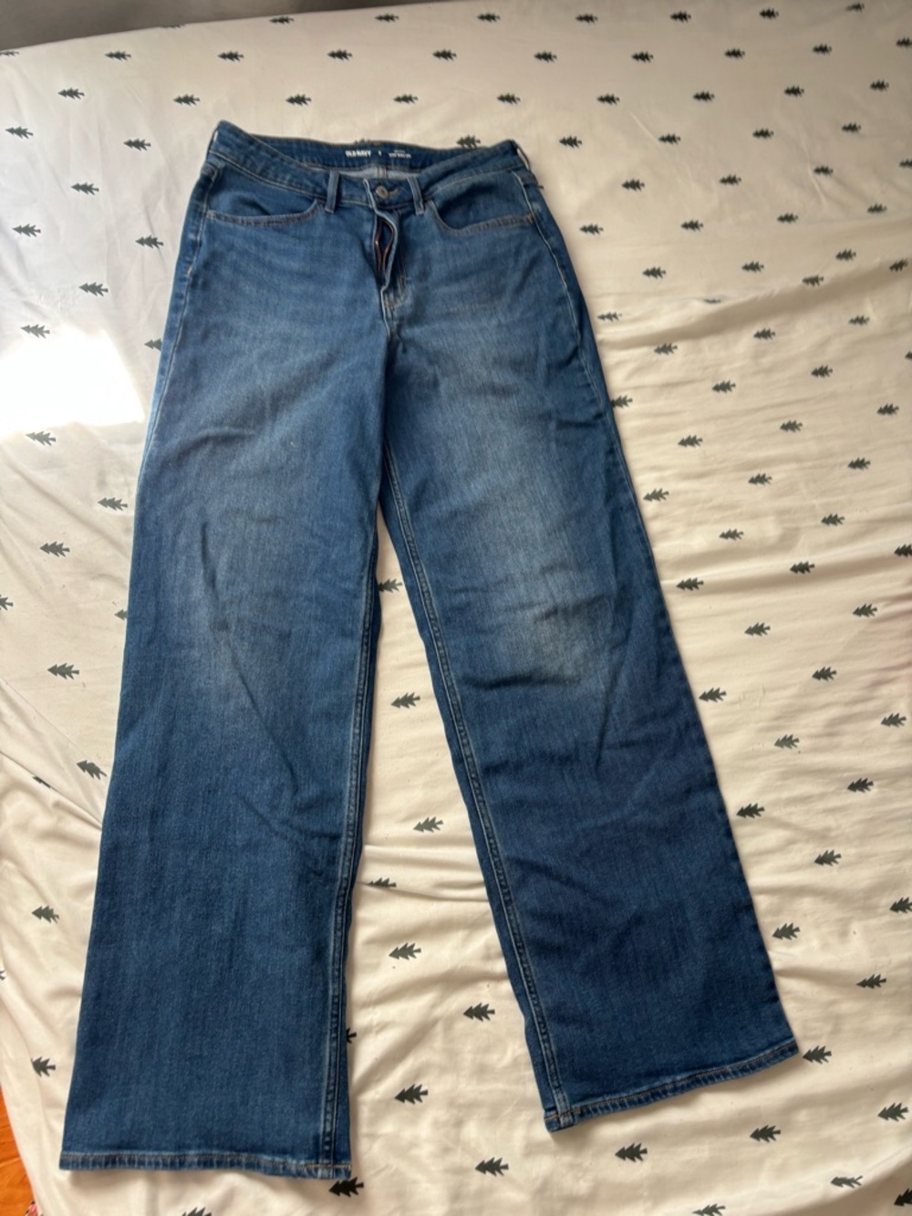 Old Navy Women's Wide-Leg Jeans in Medium Blue Denim